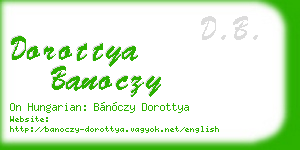 dorottya banoczy business card