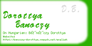 dorottya banoczy business card